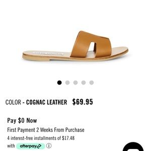 NEW Greece leather slides. NWT brand new 🇬🇷☀️